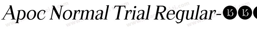 Apoc Normal Trial Regular字体转换